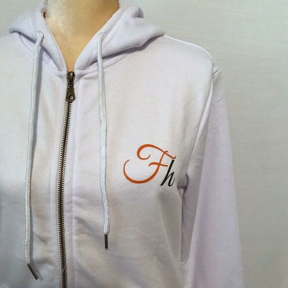 Foxhole NWOT White Hoodie Women Size S - Picture 2 of 8